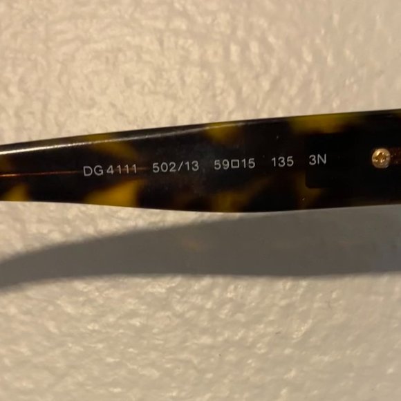 Dolce & Gabbana brown tortoise shell framed sunglasses